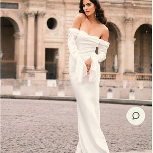 NWT Meshki Giselle White Off the Shoulder Dress